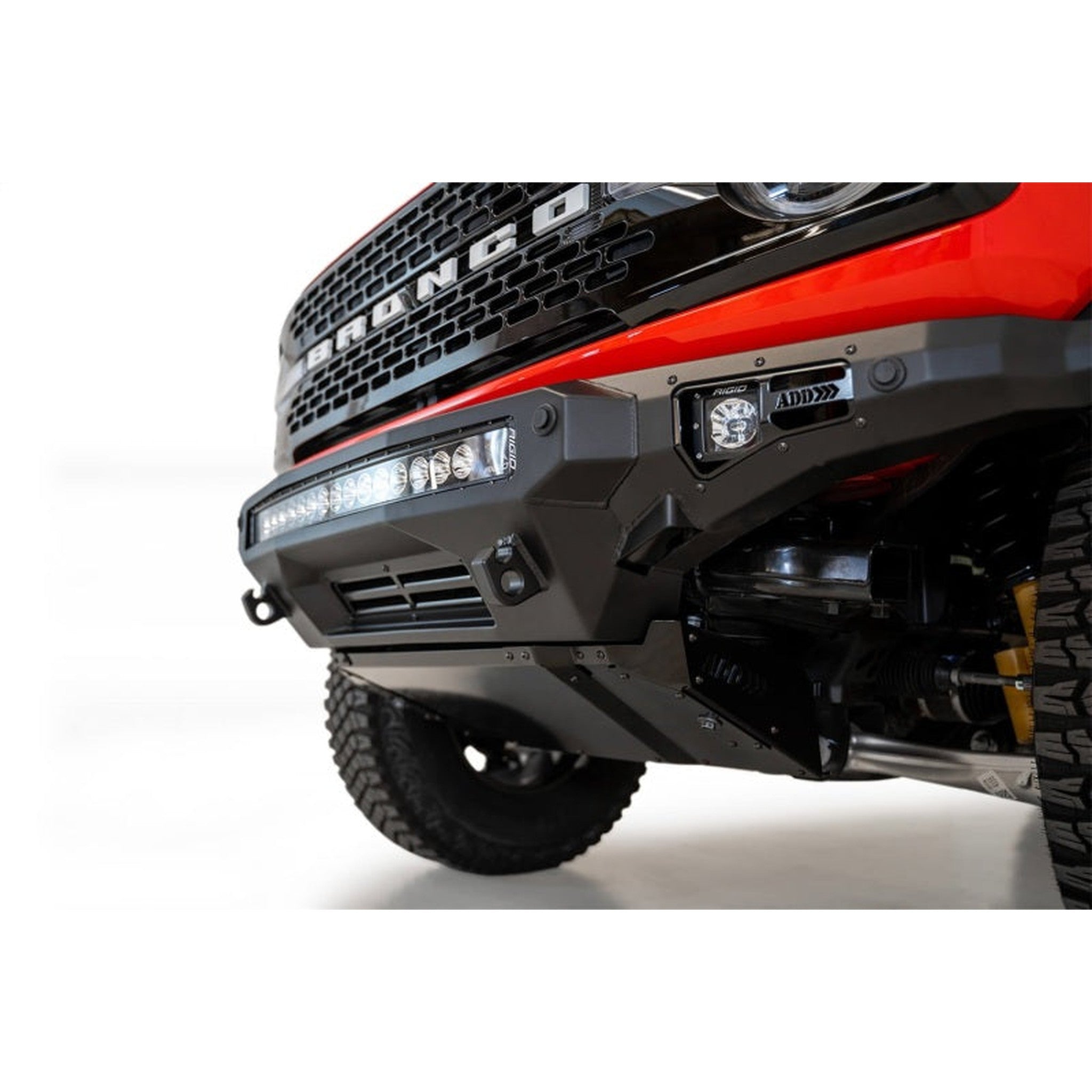 Addictive Desert Designs Stealth Fighter Front Bumper Skid Plate Kit for 2021+ Ford Bronco | AC23007NA03