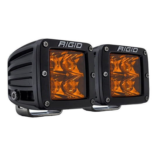 Rigid Industries D-Series Spot w/ Amber PRO Lens (Pair)