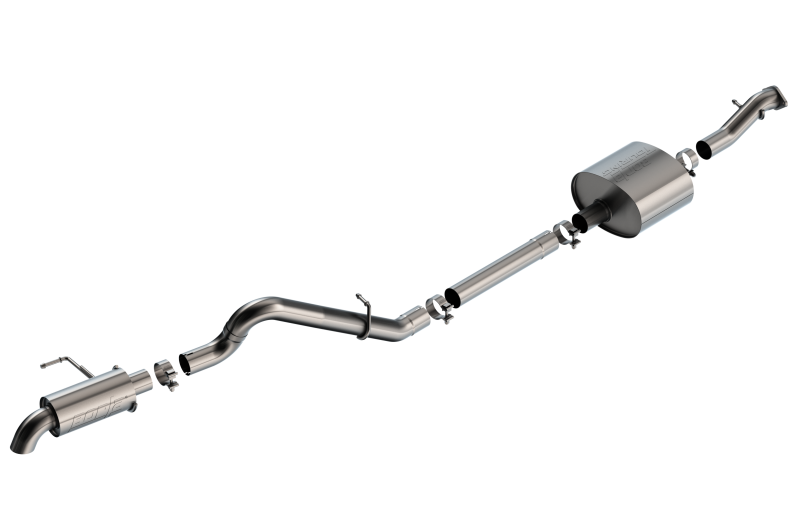 Borla 2.7L T-304 Stainless Steel Cat-Back Touring High Clearance Exhaust - Brushed for 2021+ Ford Bronco | bor140901