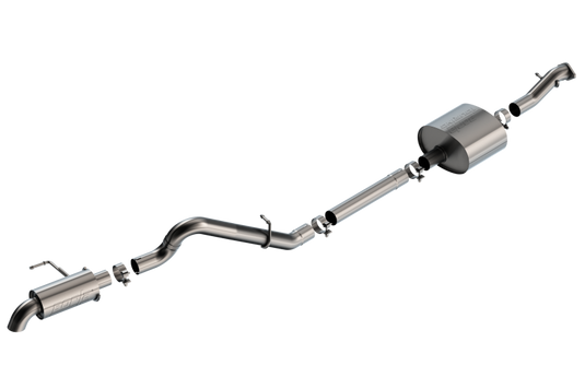 Borla 2.7L T-304 Stainless Steel Cat-Back Touring High Clearance Exhaust - Brushed for 2021+ Ford Bronco | bor140901