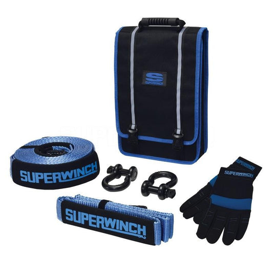 Superwinch Getaway Recovery Kit (Incl. Bow Shackles/Tree Trunk Protec/Recovery Strap/Gloves/Bag) | suw2578