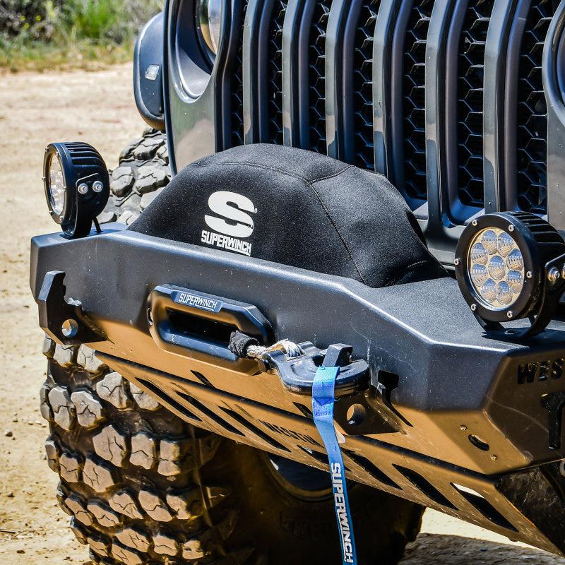 Superwinch Winch Cover for Sx 10000/12000/Talon 9.5 Integrated Winches - Black Neoprene | suw1571