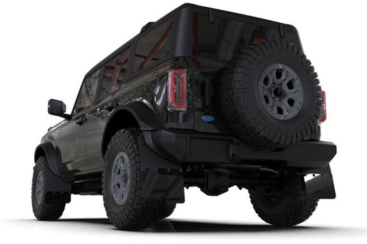 Rally Armor Mud Flaps for 2021+ Ford Bronco Blk Flap/Met. Blk