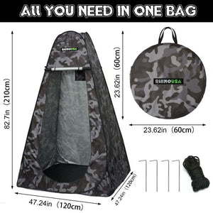 Rhino USA Popup Privacy Tent - Camo | CA-PT2X6-CAMO