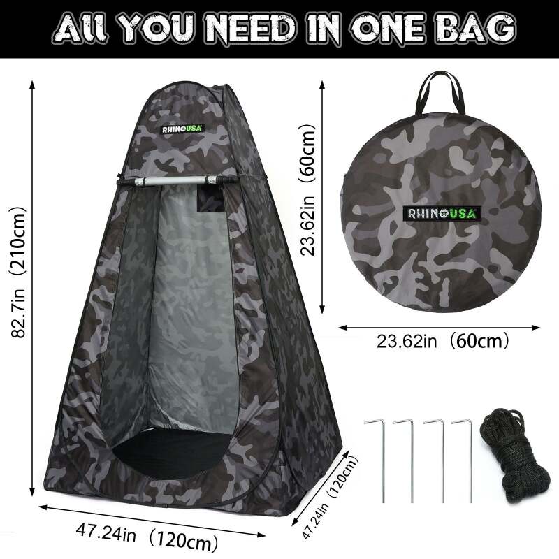 Rhino USA Popup Privacy Tent - Camo | CA-PT2X6-CAMO