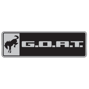 Ford Performance Bronco/Bronco Sport G.O.A.T. Badge - Black/Chrome | frpM-1447-GOAT