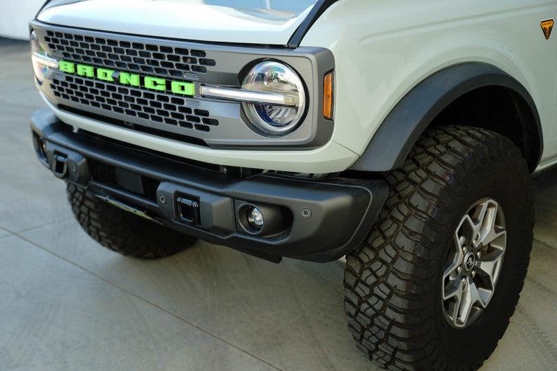 DV8 Offroad Slanted Front License Plate Relocation for Capable Bumper for 2021+ Ford Bronco | dveLPBR-05