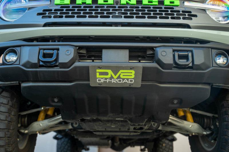 DV8 Offroad Slanted Front License Plate Relocation for Capable Bumper for 2021+ Ford Bronco | dveLPBR-05