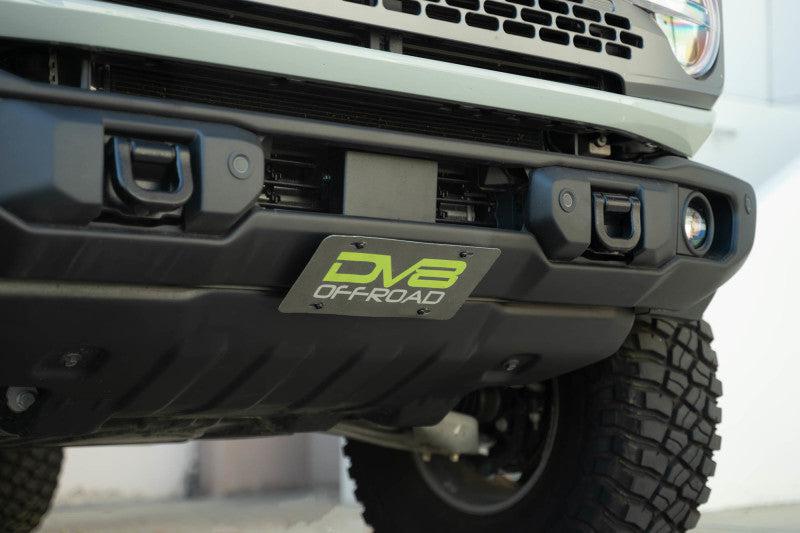 DV8 Offroad Slanted Front License Plate Relocation for Capable Bumper for 2021+ Ford Bronco | dveLPBR-05