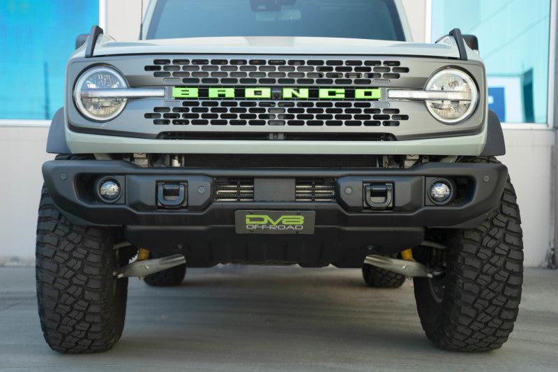 DV8 Offroad Slanted Front License Plate Relocation for Capable Bumper for 2021+ Ford Bronco | dveLPBR-05