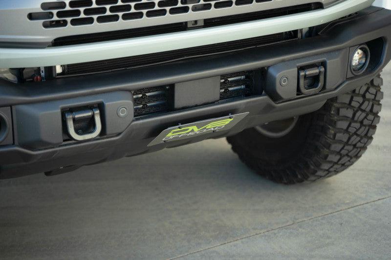 DV8 Offroad Slanted Front License Plate Relocation for Capable Bumper for 2021+ Ford Bronco | dveLPBR-05