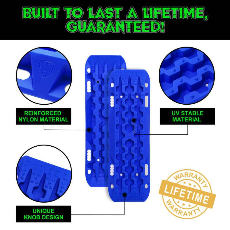 Rhino USA Recovery Traction Boards - Blue (Pair) | RG-TB42X13-BLU