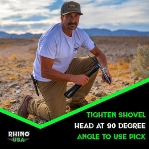 Rhino USA Folding Recovery Shovel W/Pick | RNO-ETOOL