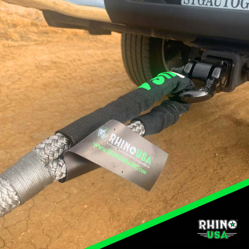 Rhino USA Kinetic Energy Recovery Rope (1.25In X 30Ft) Black | KROPE-1.25X30-BLK