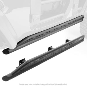 Go Rhino Frame Mount Sliders Black 21-25 Ford Bronco 4WD 4dr | FS4129T