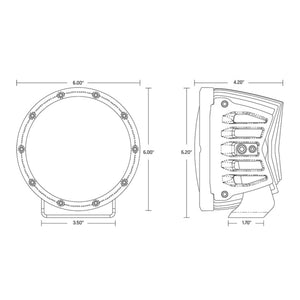 Rigid Industries 360-Series 6 Inch Spot with PRO Lens (Amber) - Pair | rig36210