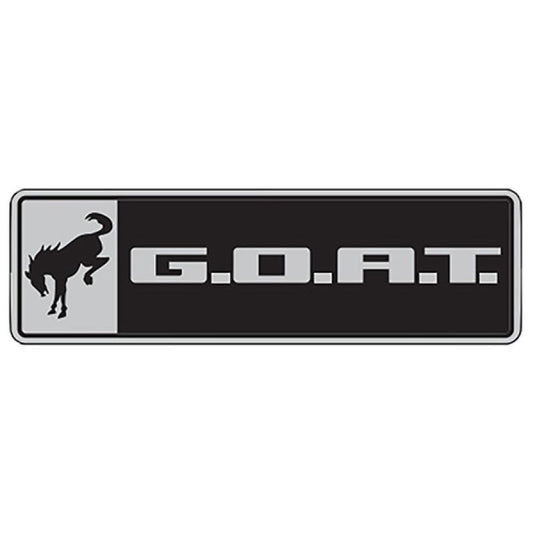 Ford Performance Bronco/Bronco Sport G.O.A.T. Badge - Black/Chrome