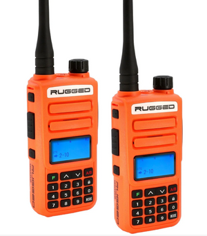 Rugged Radios 2 PACK - Rugged GMR2 PLUS - GMRS / FRS Two Way Handheld Radios Safety Orange | GMR2-PLUS-2-PACK-ORN