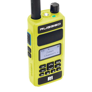 Rugged Radios Rugged R1 - Business Band Two Way Handheld Radio - Digital and Analog Safety Yellow | R1-HV