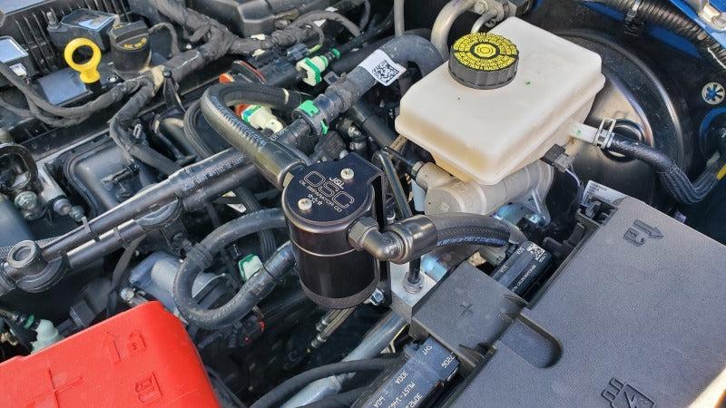 J&L Oil Separator Black Anodized 3.0 Driver Side 2021.5-2024 Ford Bronco 2.3L EcoBoost | 3075P-B