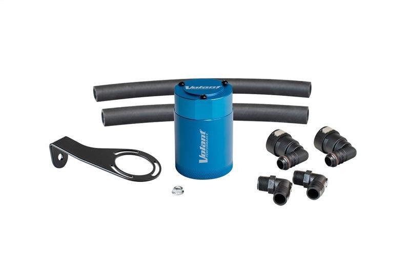 Volant 3oz Aluminum Oil Catch Can w/Mounting Bracket - Blue 21-25 Ford Bronco 2.7L Turbo Auto | VC0012