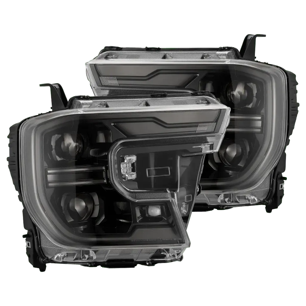 AlphaRex LUXX LED Projector Headlights 2024+ Ford Ranger & Ranger Raptor - Alpha Black w/Sequential Signal & Switchback | 880902