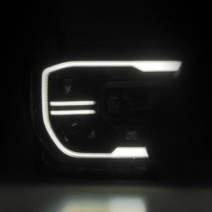 AlphaRex NOVA LED Projector Headlights for 2024+ Ford Ranger & Ranger Raptor - Black w/ Active Light, Sequential Signal & Switchback
