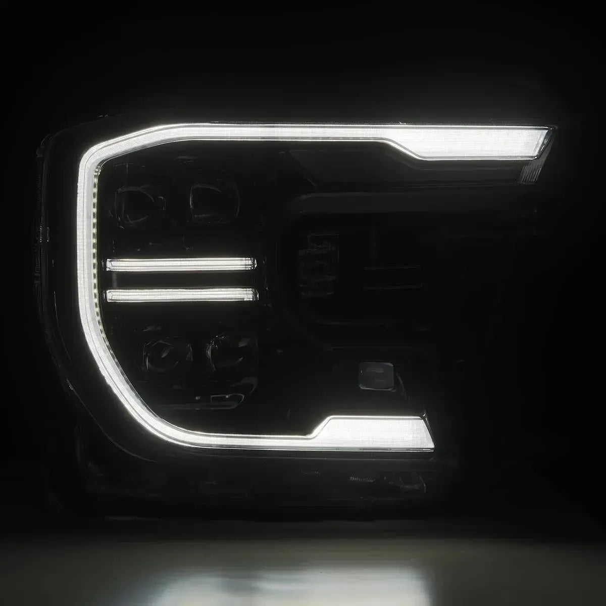 AlphaRex NOVA LED Projector Headlights - 2024+ Ford Ranger & Ranger Raptor | Alpha Black w/ Sequential Signal & Switchback