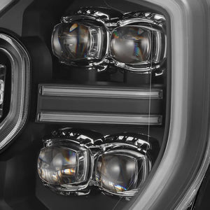 AlphaRex NOVA LED Projector Headlights for 2024+ Ford Ranger & Ranger Raptor - Black w/ Active Light, Sequential Signal & Switchback