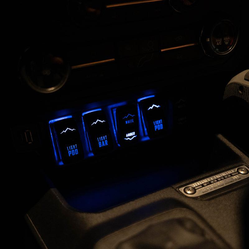 Borne Off-Road Light Pods 4pc Ditch 3x3 Flood for 21+ Ford Bronco | BNLT-BR-21-DT4F