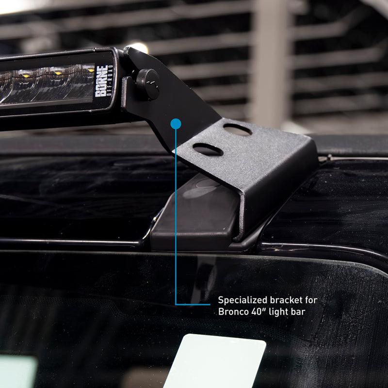 Borne Off-Road Light Bar 40in Upfit 21-25 Ford Bronco | BNLT-BR-21-SS40U