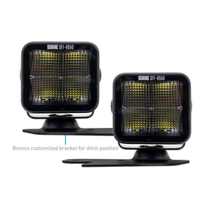 Borne Off-Road Light Pods 2pc Ditch 3x3 Flood Upfit for 21+ Ford Bronco | BNLT-BR-21-DT2FU