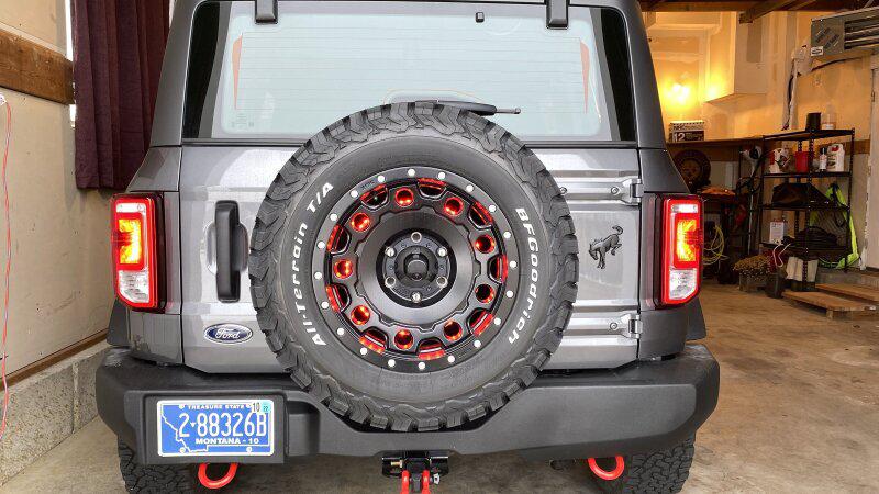 Oracle Red LED Illuminated Spare Tire Wheel Ring Third Brake Light for 2021+ Ford Bronco | 4211-003