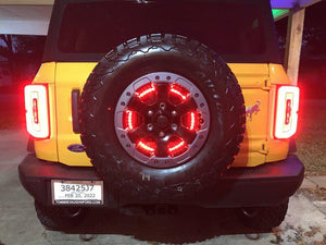 Oracle Red LED Illuminated Spare Tire Wheel Ring Third Brake Light for 2021+ Ford Bronco | 4211-003