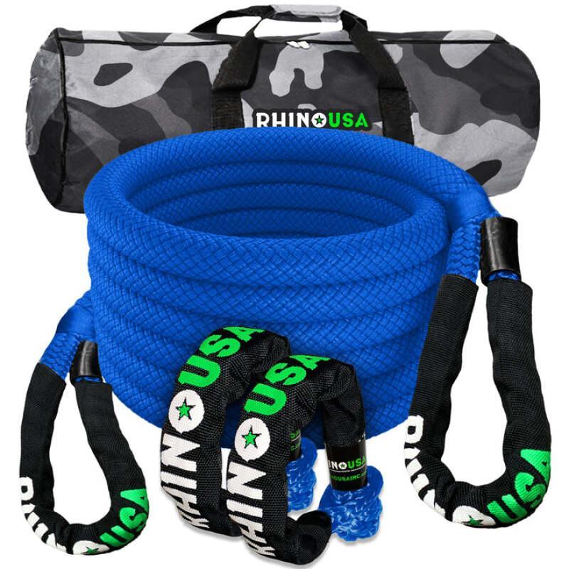 Rhino USA 7/8" x 30' Kinetic Rope Recovery Kit (BLUE) | RG-KRKIT78X30-BLU
