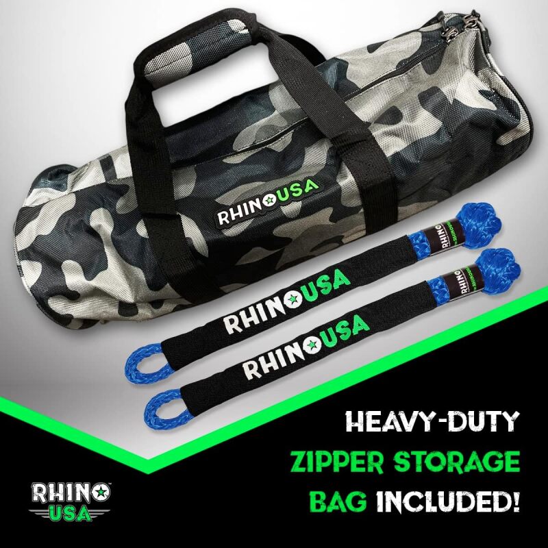 Rhino USA 7/8" x 30' Kinetic Rope Recovery Kit (BLUE) | RG-KRKIT78X30-BLU