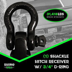 Rhino USA 20Ft Tow Strap/Hitch Combo | RNO-20STRAPHITCH