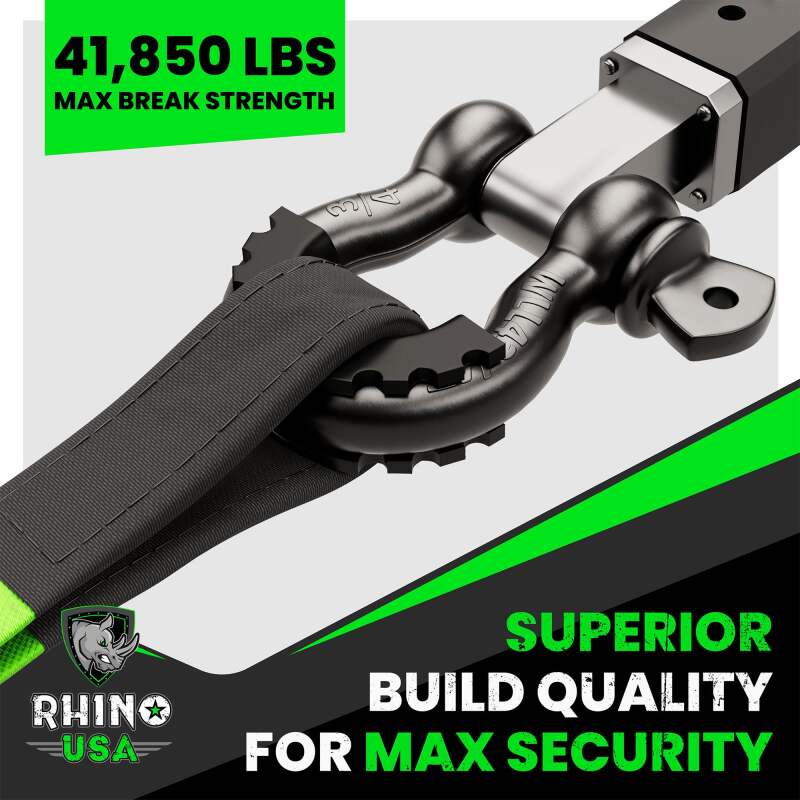 Rhino USA 3/4In D-Ring Shackle Set (2-Pack)(Gray) | RNO-GRY-SHACKLES