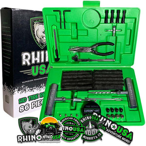 Rhino USA Tire Repair Plug Kit, 86 Pieces | RNO-TIRE-REPAIR-KIT