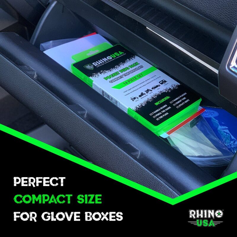 Rhino USA 14-Piece Compact Tire Repair Plug Kit | RNO-PLUG-PACK