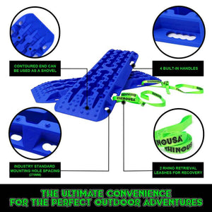 Rhino USA Recovery Traction Boards - Blue (Pair) | RG-TB42X13-BLU