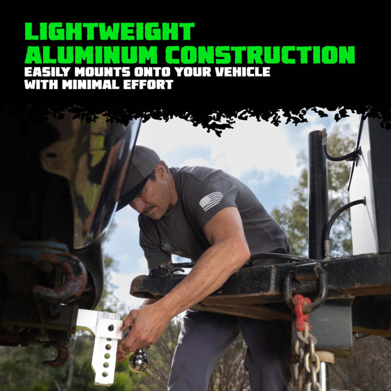 Rhino USA 6In Heavy Duty Drop Hitch - 2In (Silver) | RG-HTDROP2-SVR