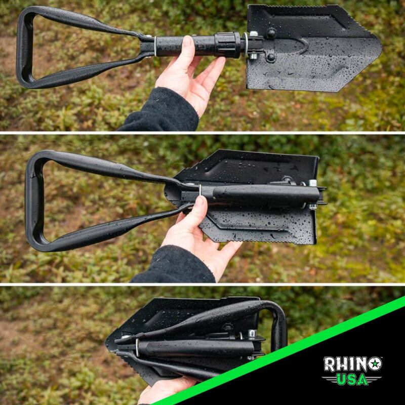 Rhino USA Folding Recovery Shovel W/Pick | RNO-ETOOL