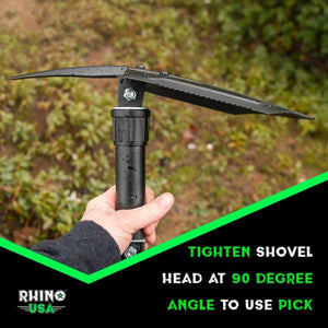 Rhino USA Folding Recovery Shovel W/Pick | RNO-ETOOL
