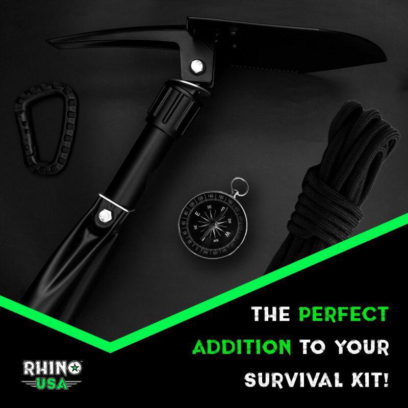 Rhino USA Folding Recovery Shovel W/Pick | RNO-ETOOL