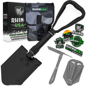 Rhino USA Folding Recovery Shovel W/Pick | RNO-ETOOL