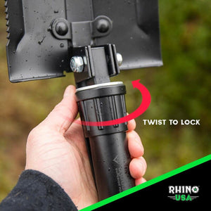 Rhino USA Folding Recovery Shovel W/Pick | RNO-ETOOL