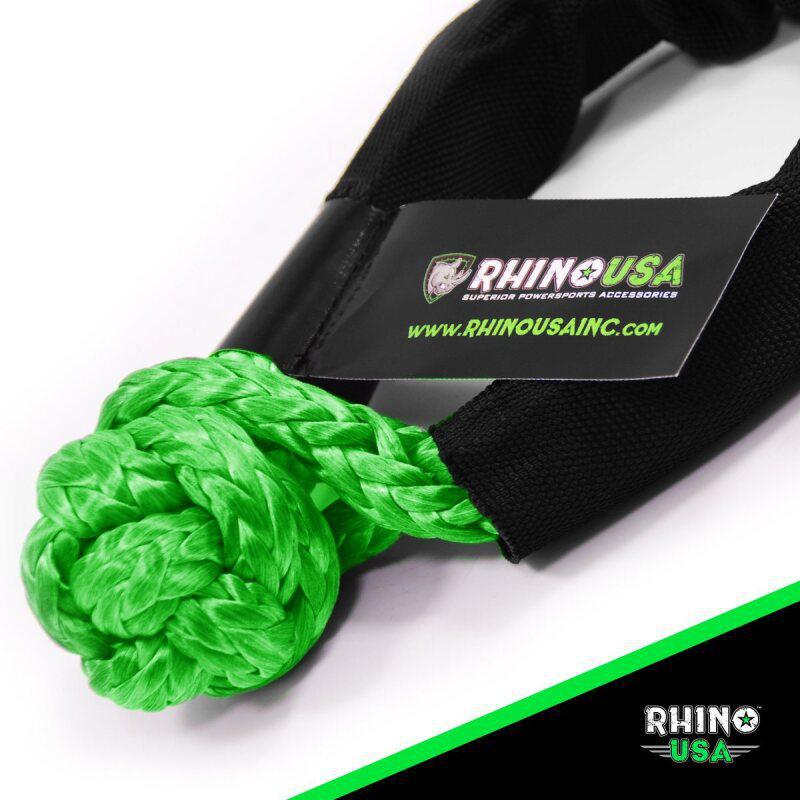Rhino USA Synthetic Soft Shackle (1Pk 3/8InX22In) (Green) | SFTSHACK38-GRN-1