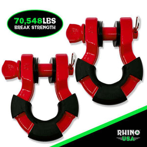 Rhino USA 8T Super Shackle 2-Pack (Red) | SUPERSHACK-RED
