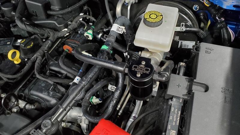 J&L Oil Separator Black Anodized 3.0 Driver Side 2021.5-2024 Ford Bronco 2.3L EcoBoost | 3075P-B